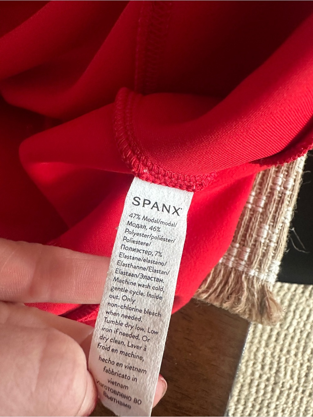 Spanx Air Essentials Half Zip Red Pullover Sweatshirt - Picture 7 of 8